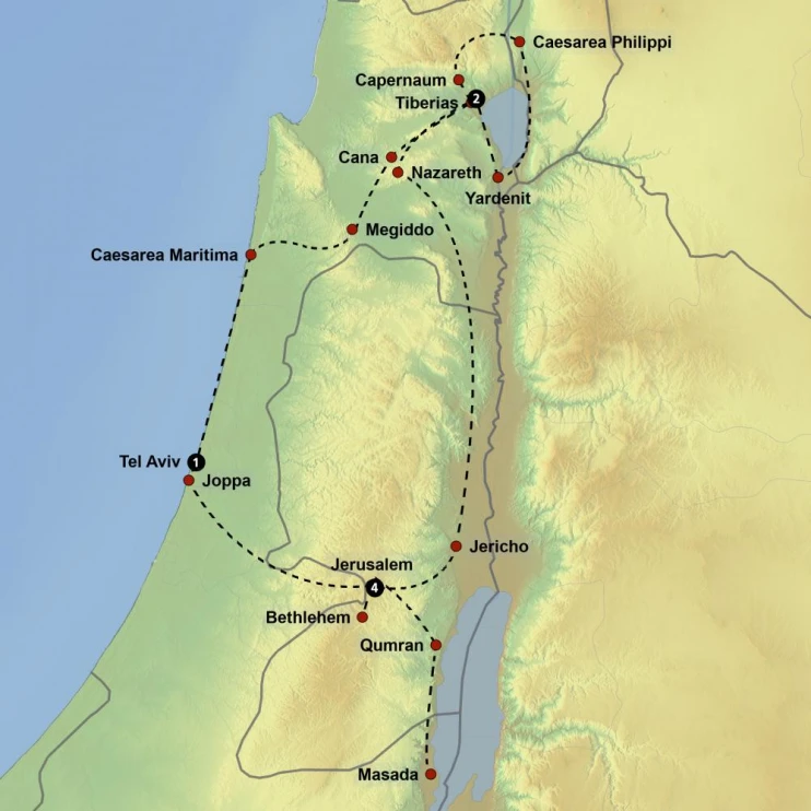 Biblical Israel Tour - Map