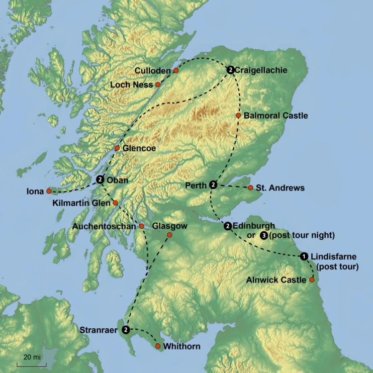 Pathways to the Heart of Scotland - Map