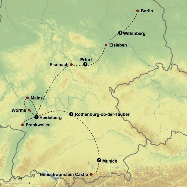 St. John’s Evangelical Reformation Tour - Map